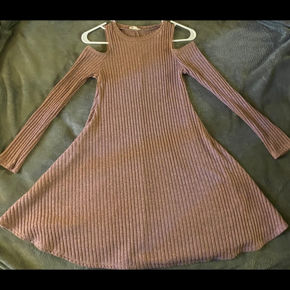 Pink cut shoulder dress
